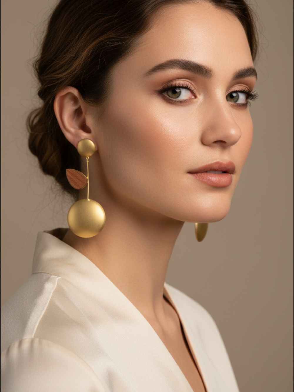 Gold Drop Statement Earrings - Elegant Women's Jewelry